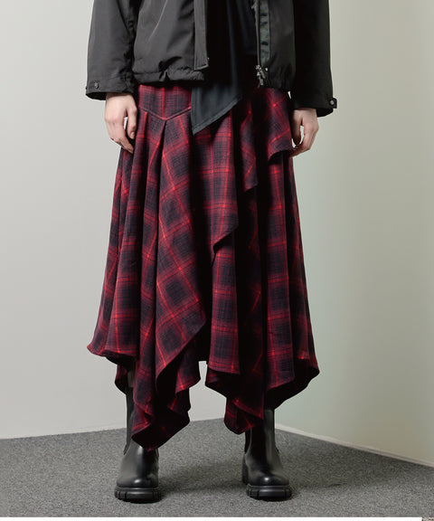 KerchiefCheckMaxiSkirt