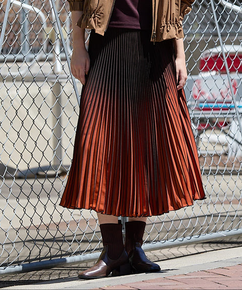 GradationPleatedSkirt